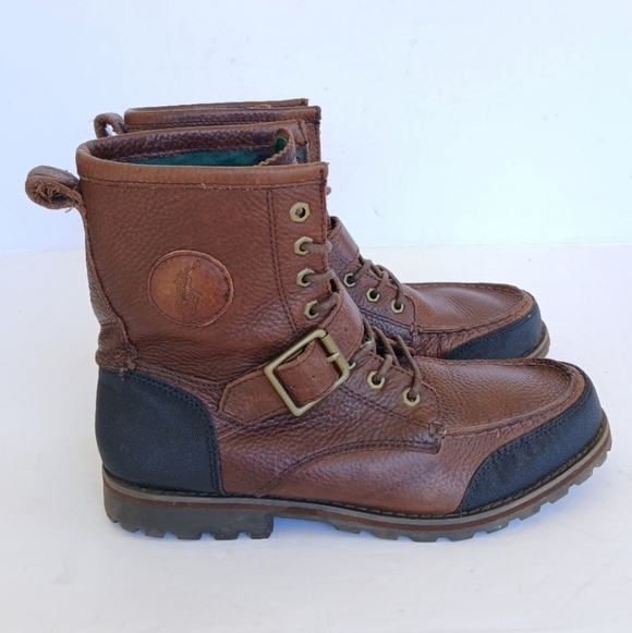 Polo Ralph Lauren Weybrook Boots Leather Mens Size 9D